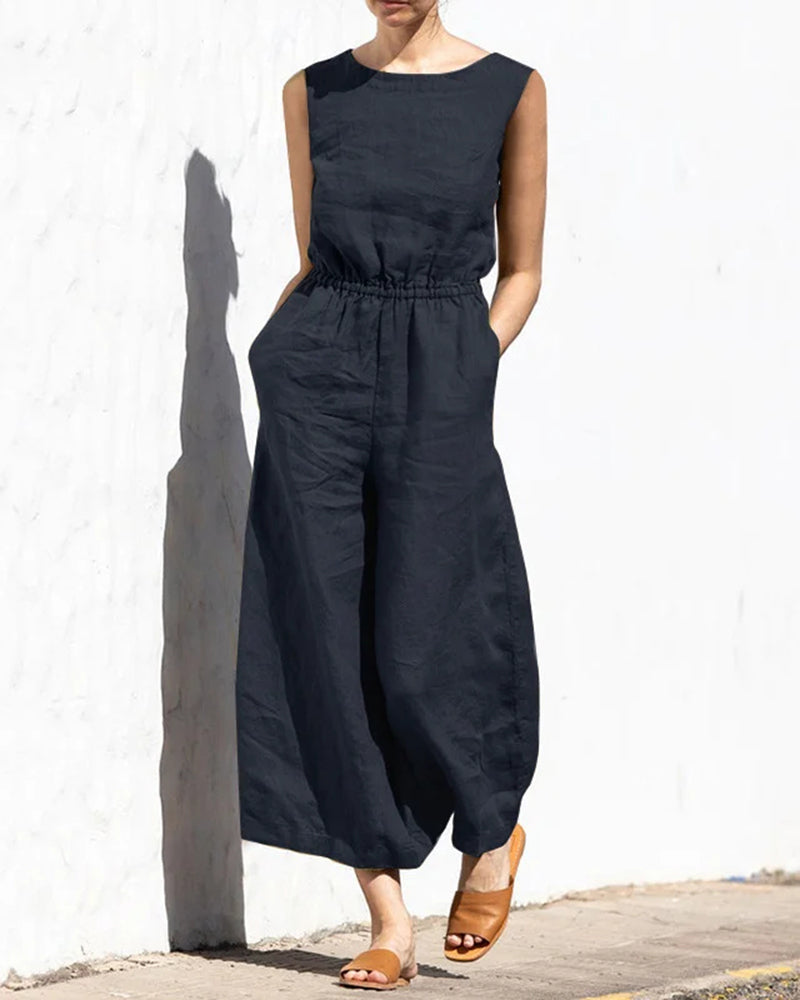 Chloé – Combinaison sans manches à jambes larges femme