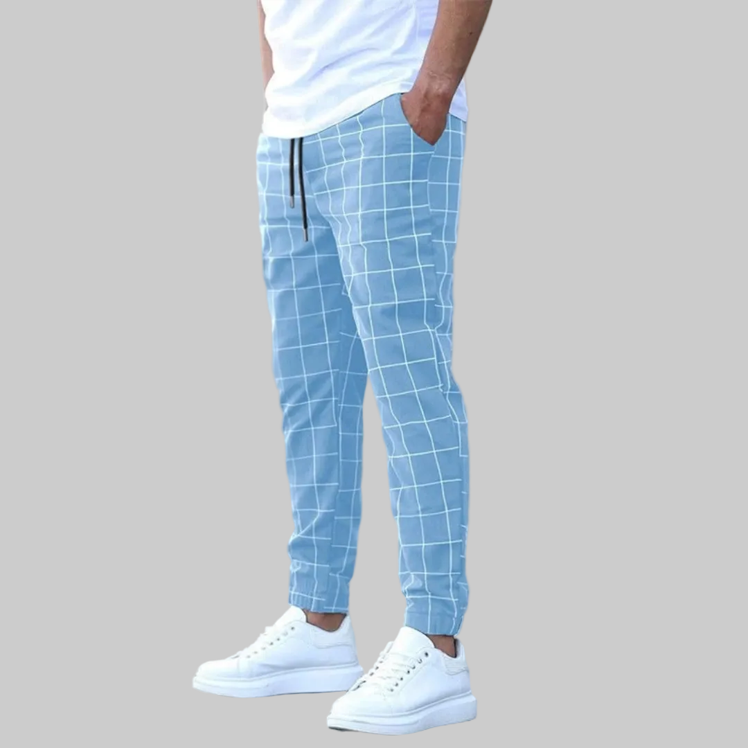 Benedict | Minimal Slim Fit Patterned Pants