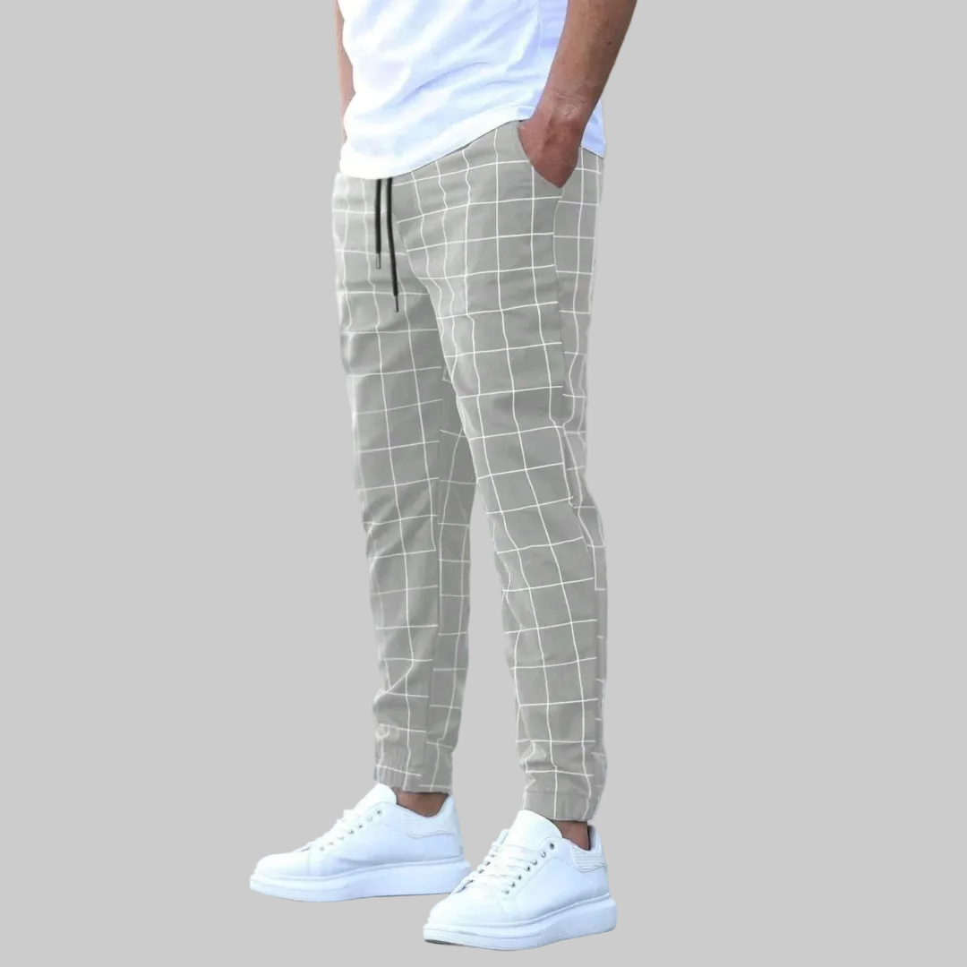 Benedict | Minimal Slim Fit Patterned Pants