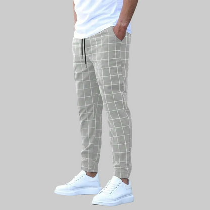 Benedict | Minimal Slim Fit Patterned Pants