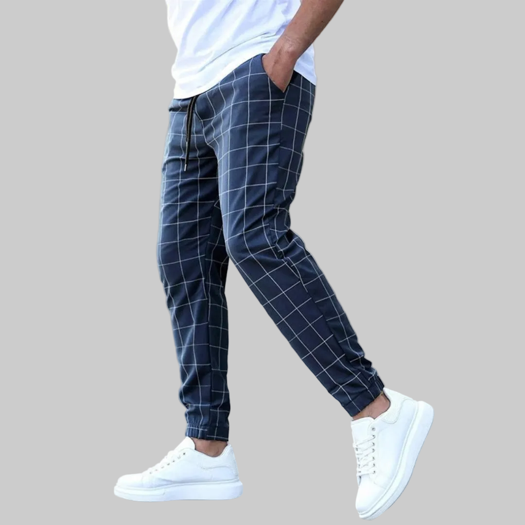 Benedict | Minimal Slim Fit Patterned Pants