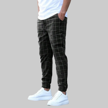 Benedict | Minimal Slim Fit Patterned Pants