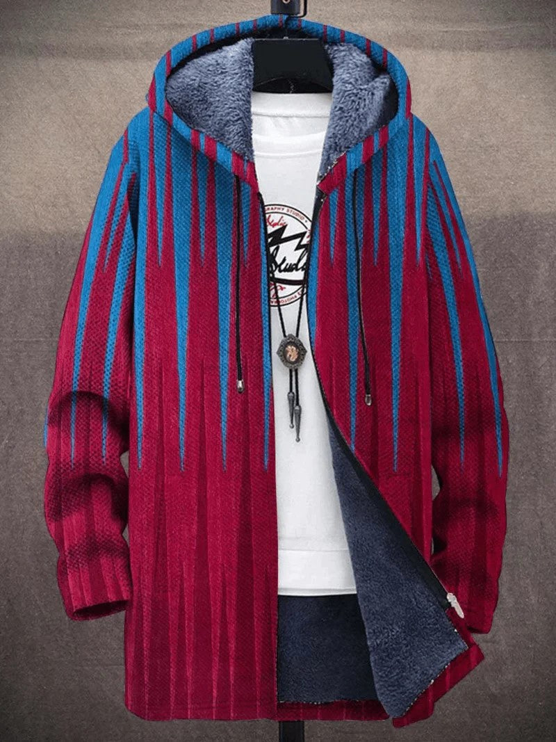 Veste femme à capuche imprimé artistique – veste polaire streetwear chaude