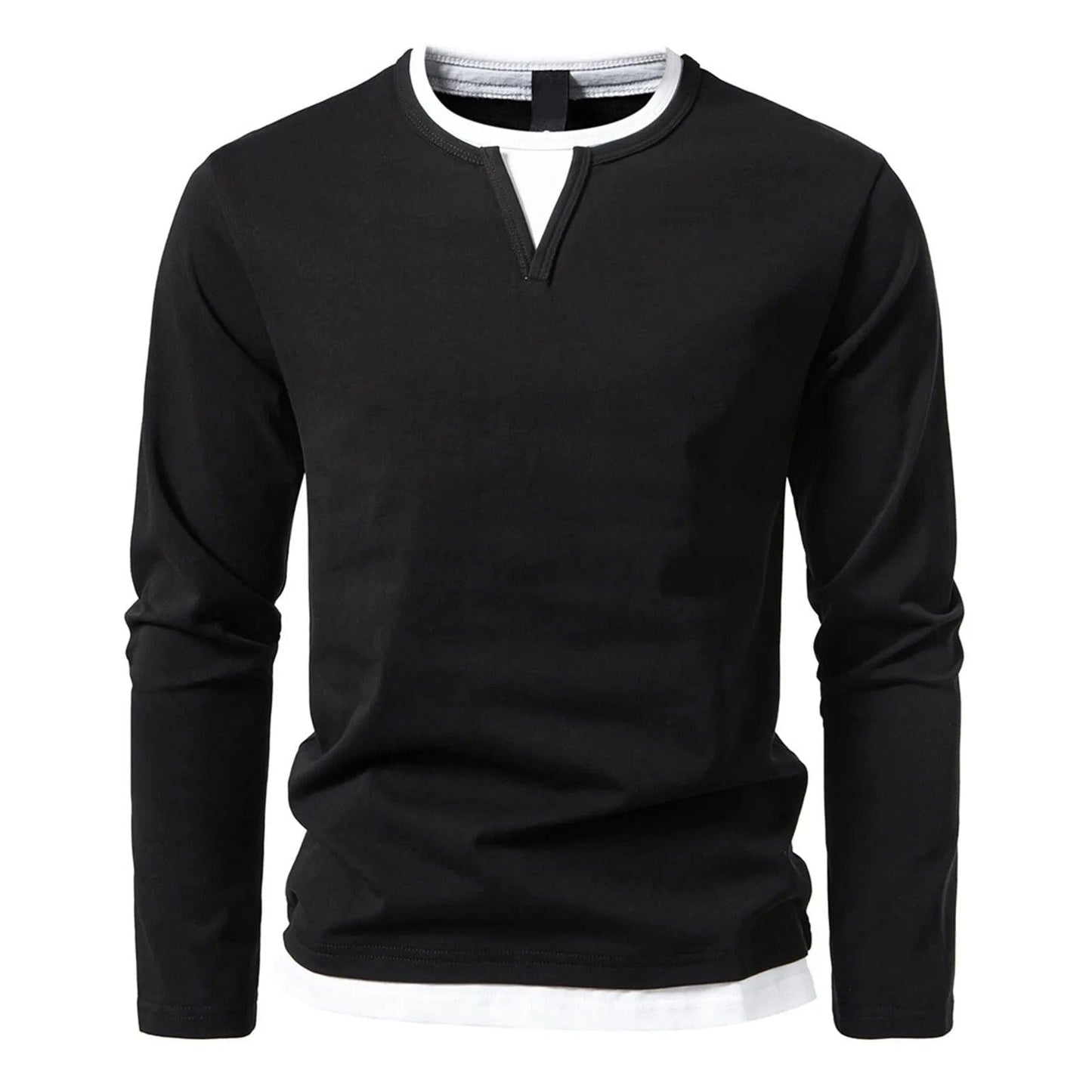 Tom Hollinger | Herren Stilvolles Langarmhemd Slim Fit Freizeitoberteil