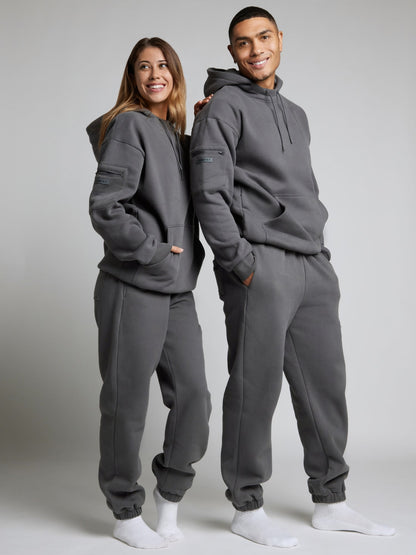 Cozy travel hoodie with airplane mode graphic