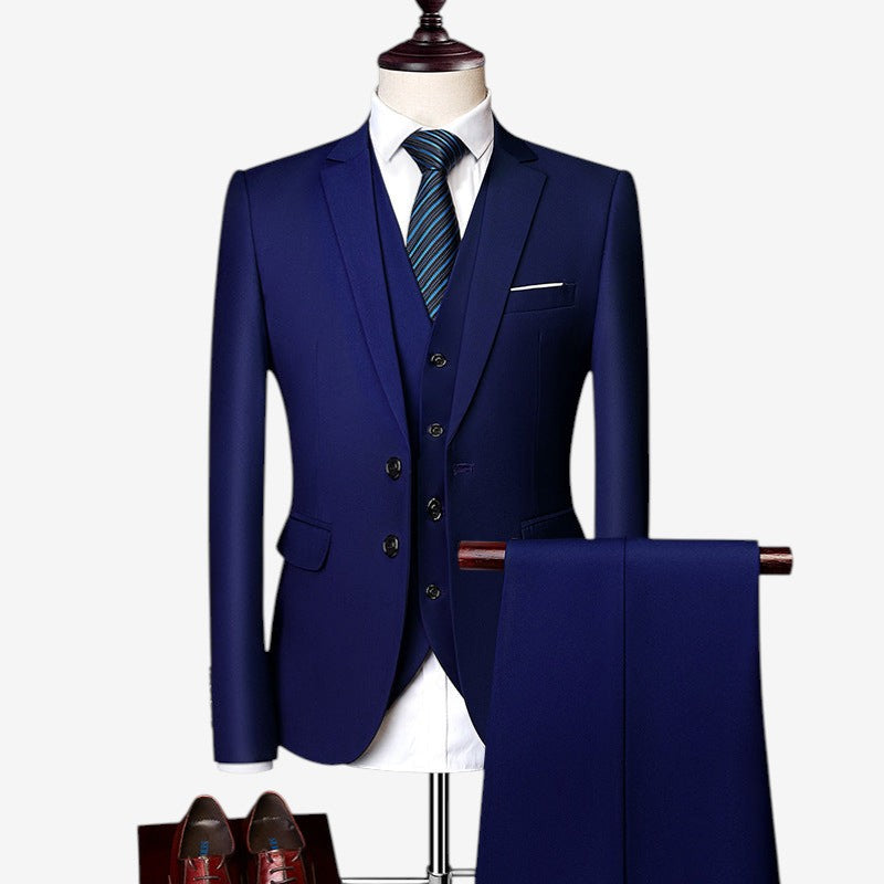 Adam - 3 piece set with blazer, vest and high waist pant