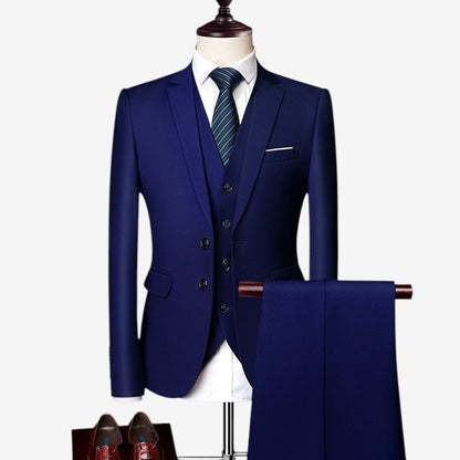 Adam - 3 piece set with blazer, vest and high waist pant