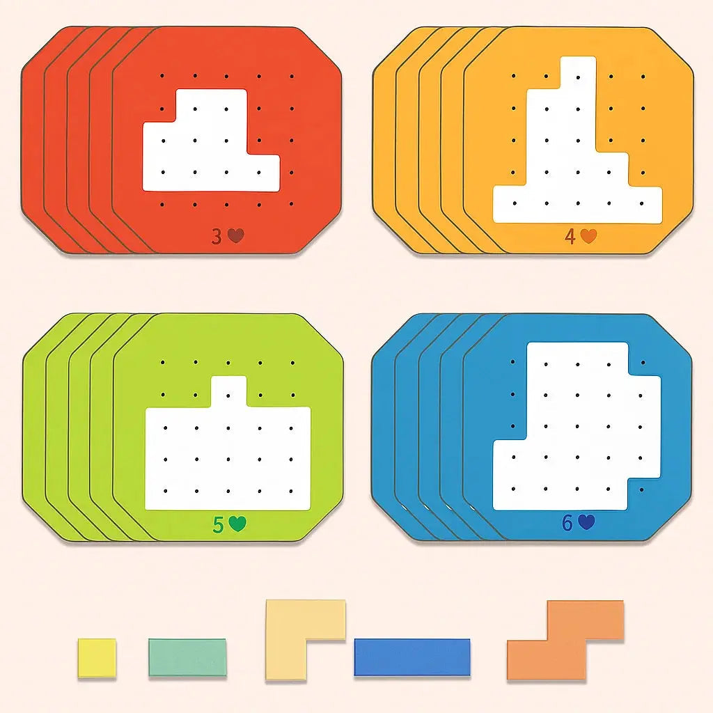 Logik-Puzzlespiel | 108 Teile mit 20 Aufgabenkarten | Denkspiel | MindStack