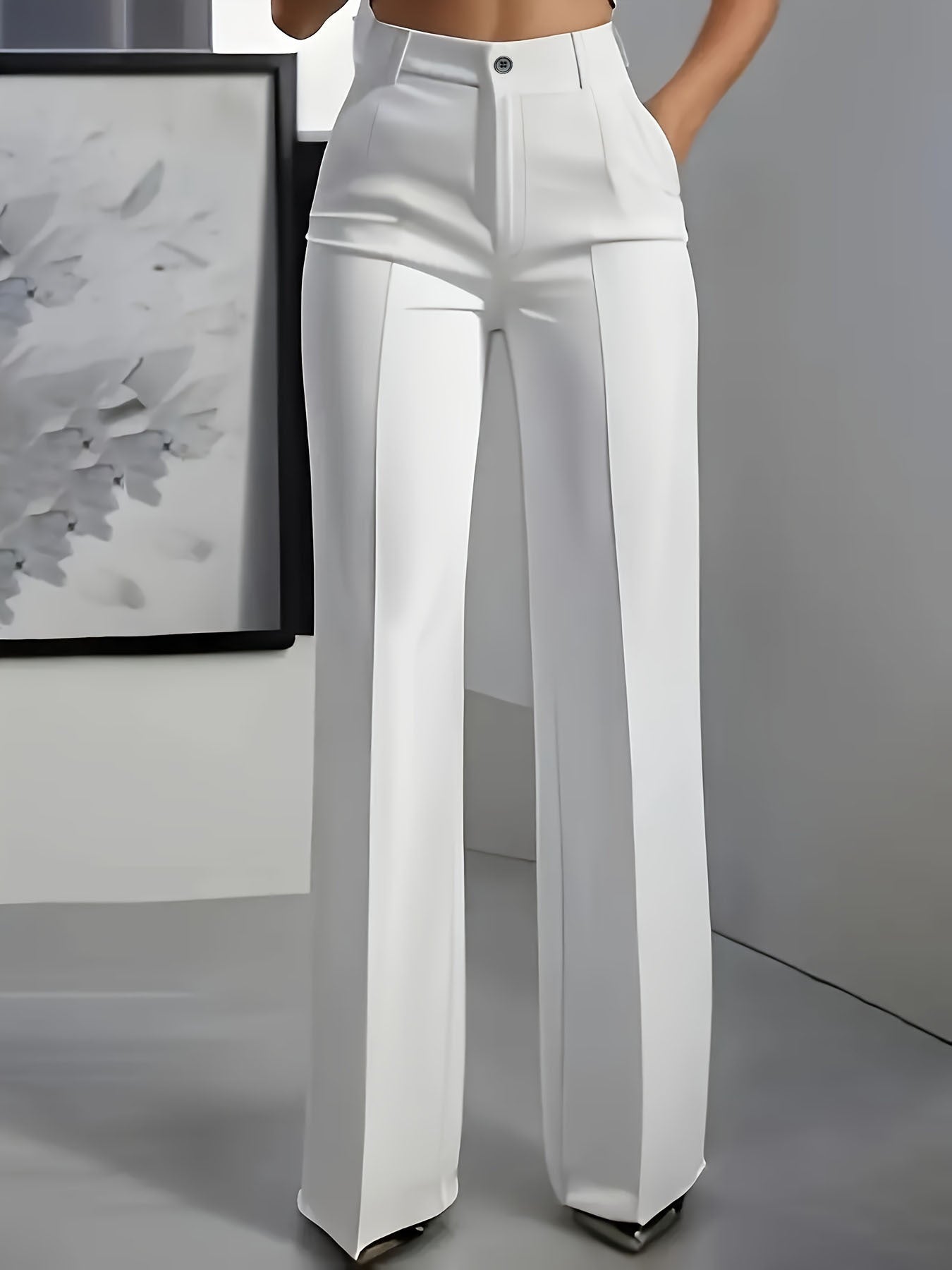 Orelisse - Pantaloni a vita alta a gamba ampia