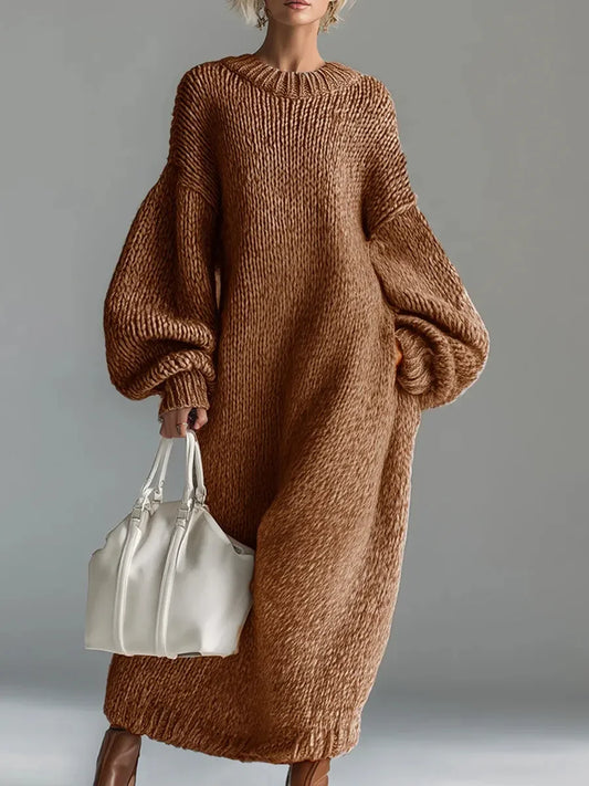 Knit Dress with Long Sleeves