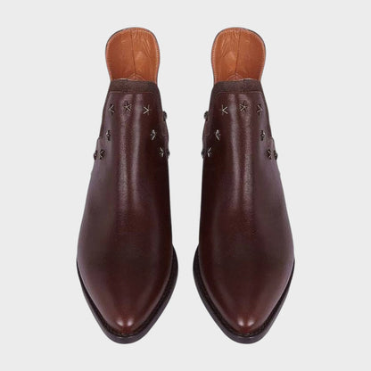 Estrella | Botines de Piel con Forma Puntiaguda