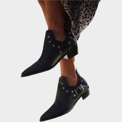 Estrella | Botines de Piel con Forma Puntiaguda