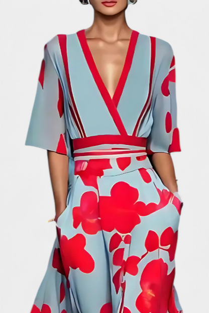 Daphne Vestido Envoltura Floral con Elegancia Atemporal