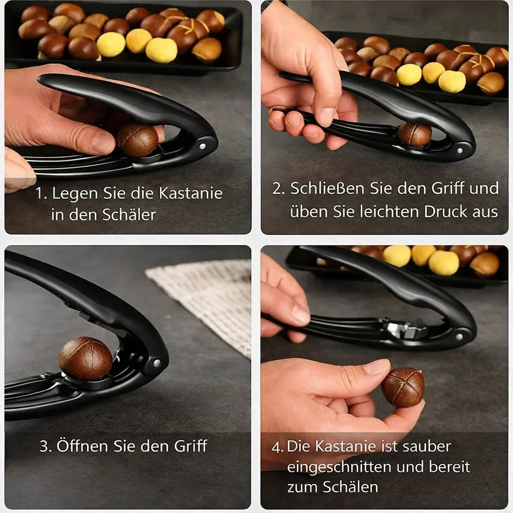 Nussknacker für Maronen & harte Nüsse – sicher & kraftsparend