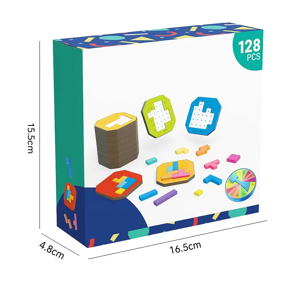 Logik-Puzzlespiel | 108 Teile mit 20 Aufgabenkarten | Denkspiel | MindStack