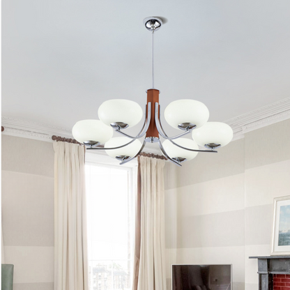 Lunaro | Bauhaus Pendelleuchte mit 3/5 Opalglas-Köpfen