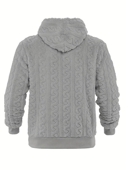 Rander | Thermische fleecehoodie voor heren – Warme pullover-sweatshirt, casual outdoor wintertop