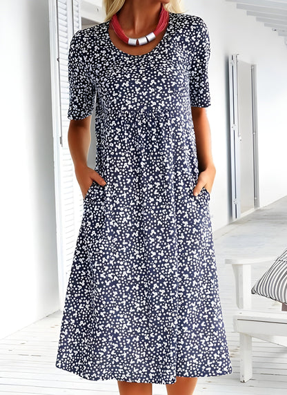 Qahira™  Casual Round Neck Dress