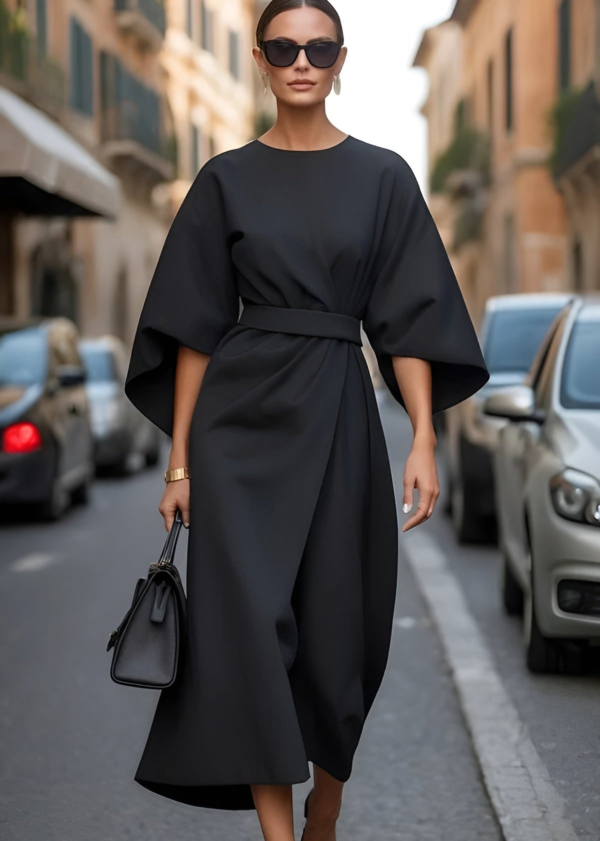 Flowy Belted Maxi Dress | Aurora | Relaxed Elegance