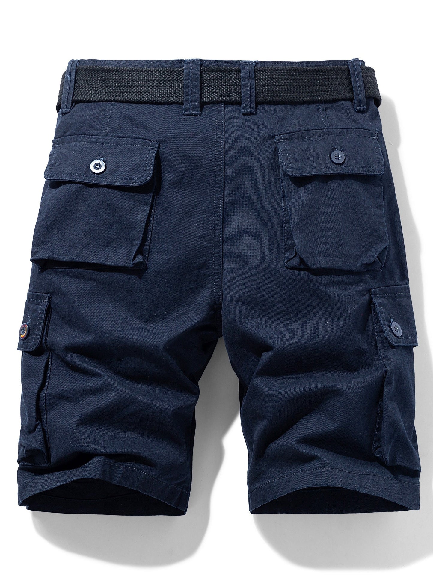 Men's Casual Cargo Shorts with Belt and Pockets