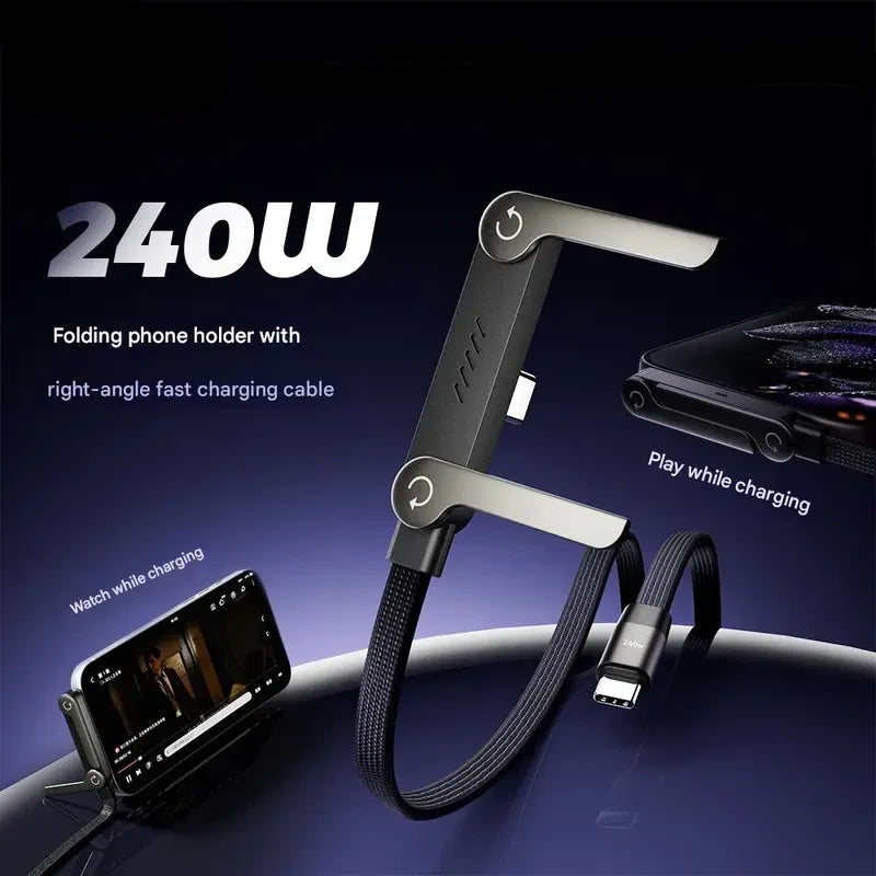 2-in-1 Unsichtbarer Handyhalter mit Ladekabel | 240W Superschnelles Laden