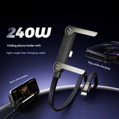2-in-1 Unsichtbarer Handyhalter mit Ladekabel | 240W Superschnelles Laden