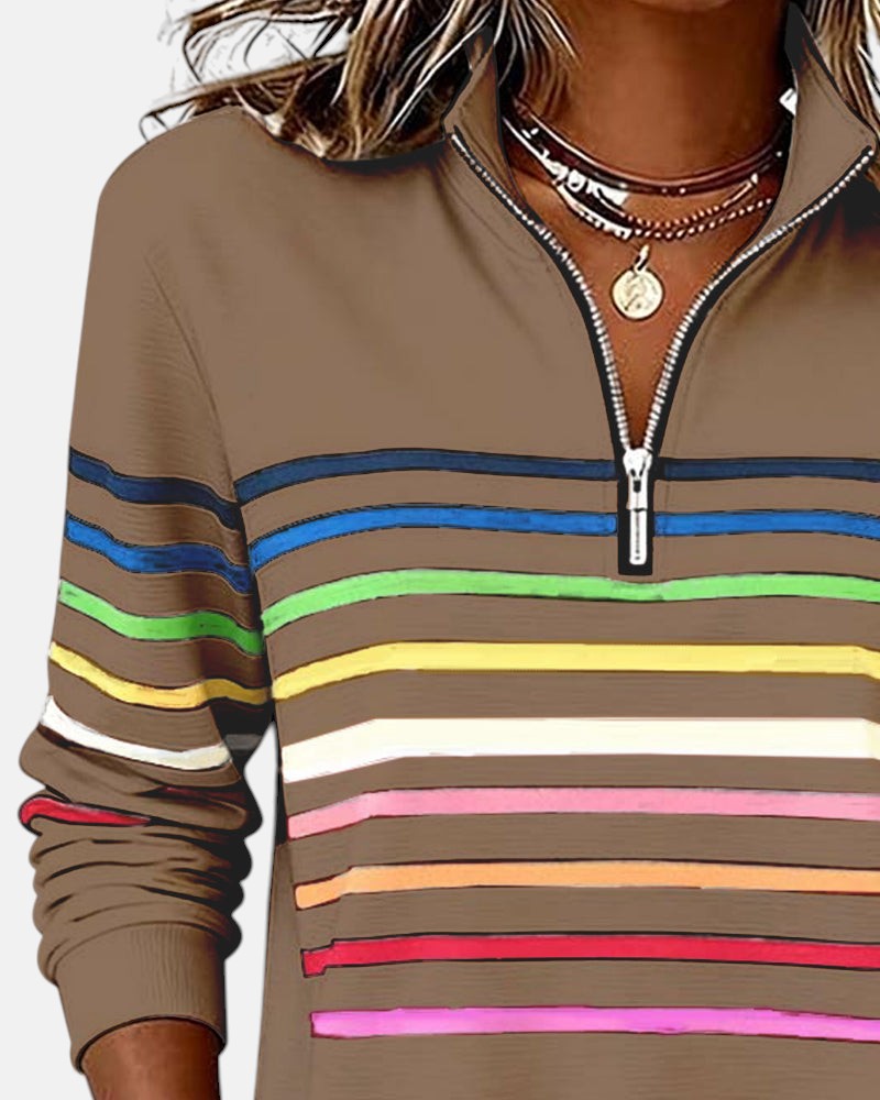 Vera - Striped Comfortable Jumper