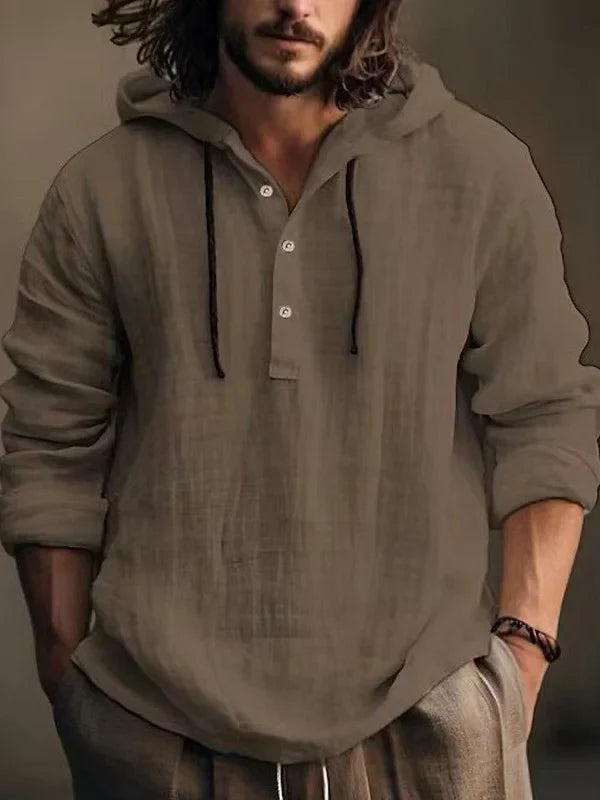 Hooded Linnen Trui