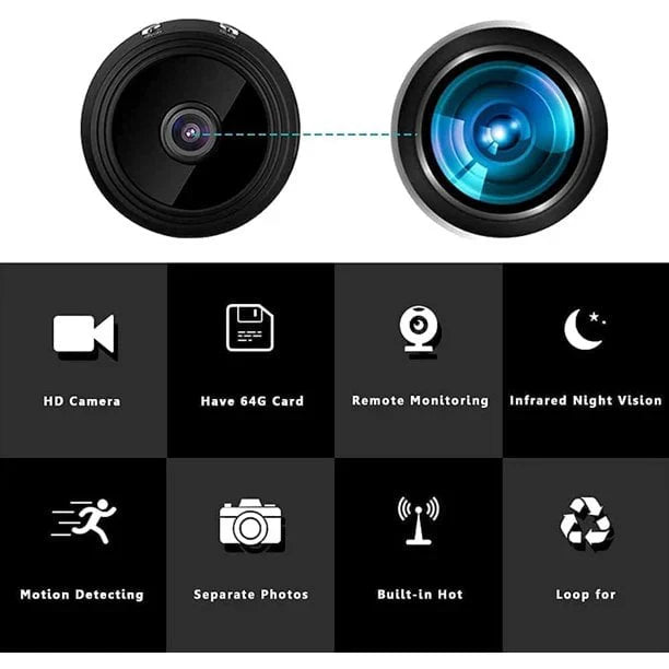 Compact Wireless Magnetic Camera with Live Audio and Video Streaming