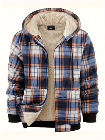 Luthar | Heren fleece hoodiejack voor zware omstandigheden – Warme winterjas met verstelbare capuchon