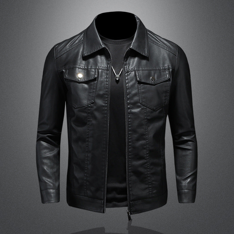 Men’s Vintage Leather Jacket – Durable Comfortable Stylish Classic Everyday Outerwear Fit
