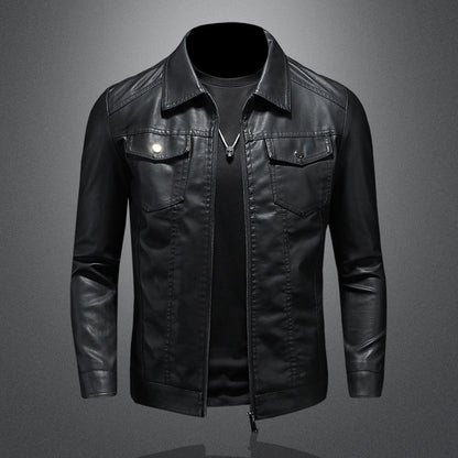 Men’s Vintage Leather Jacket – Durable Comfortable Stylish Classic Everyday Outerwear Fit