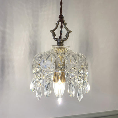Kristallen Hanglamp Koper E14 Vintage Bloem K9 Kristal Glas Slaapkamer Hal Entree Romantisch Pendellamp Antiek | Restfield