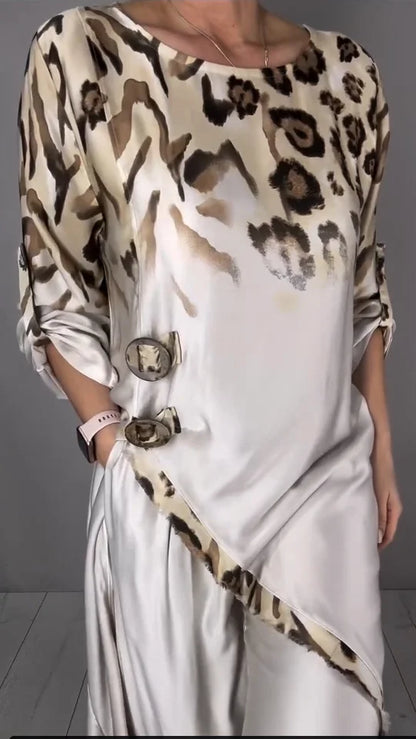Sudha | Stilvolles Kombi-Set mit lockerem Oberteil und weiter Hose