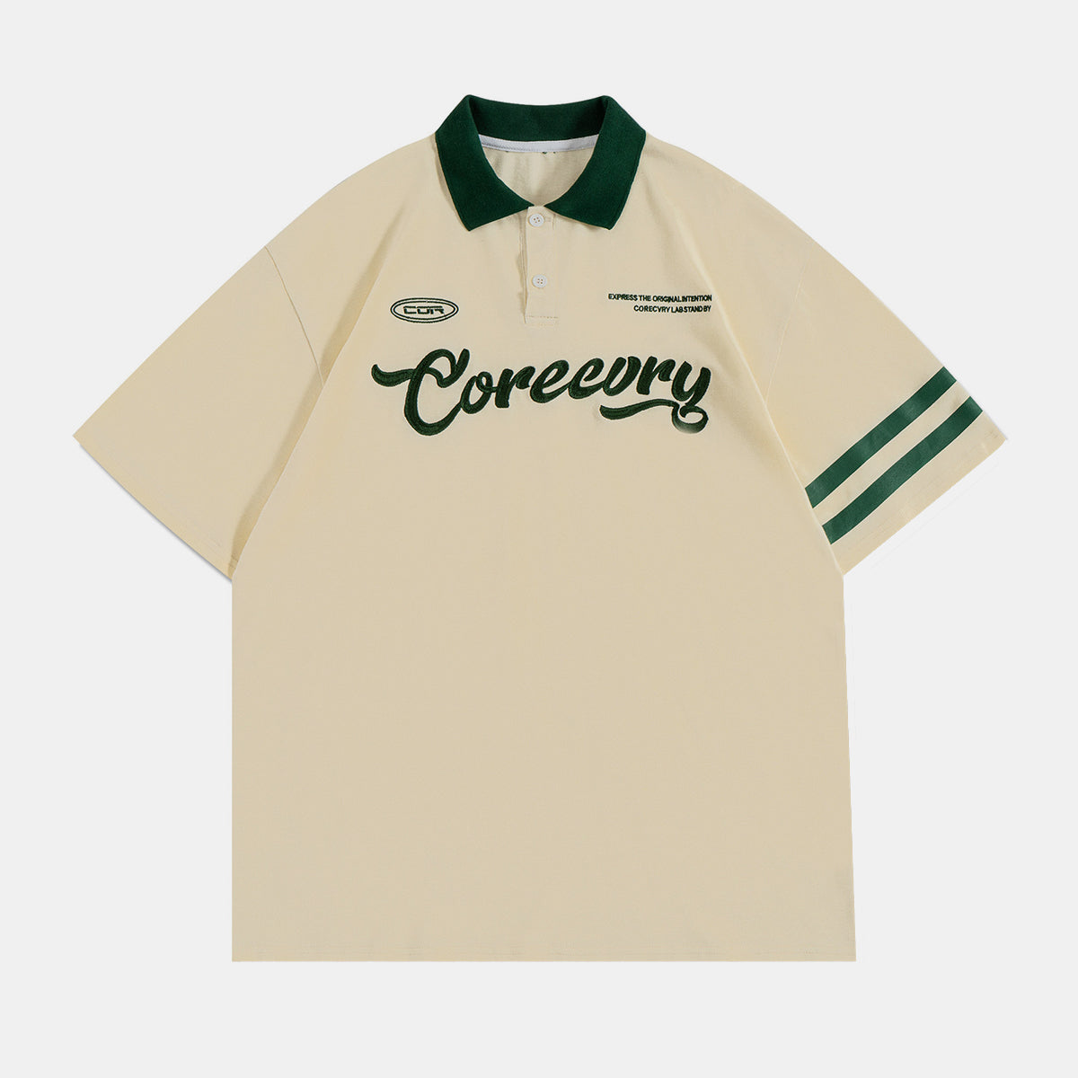 Embroidered Varsity Polo Shirt for Men