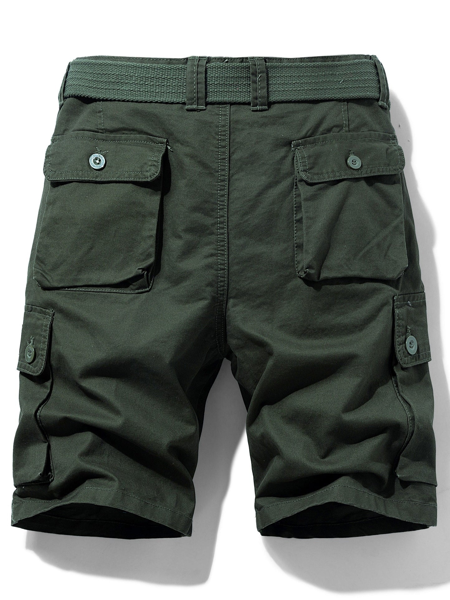 Men's Casual Cargo Shorts with Belt and Pockets