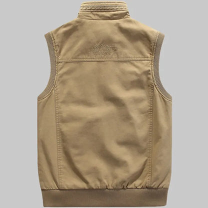 Gilet pour Homme Style Vintage à Poches Multiples