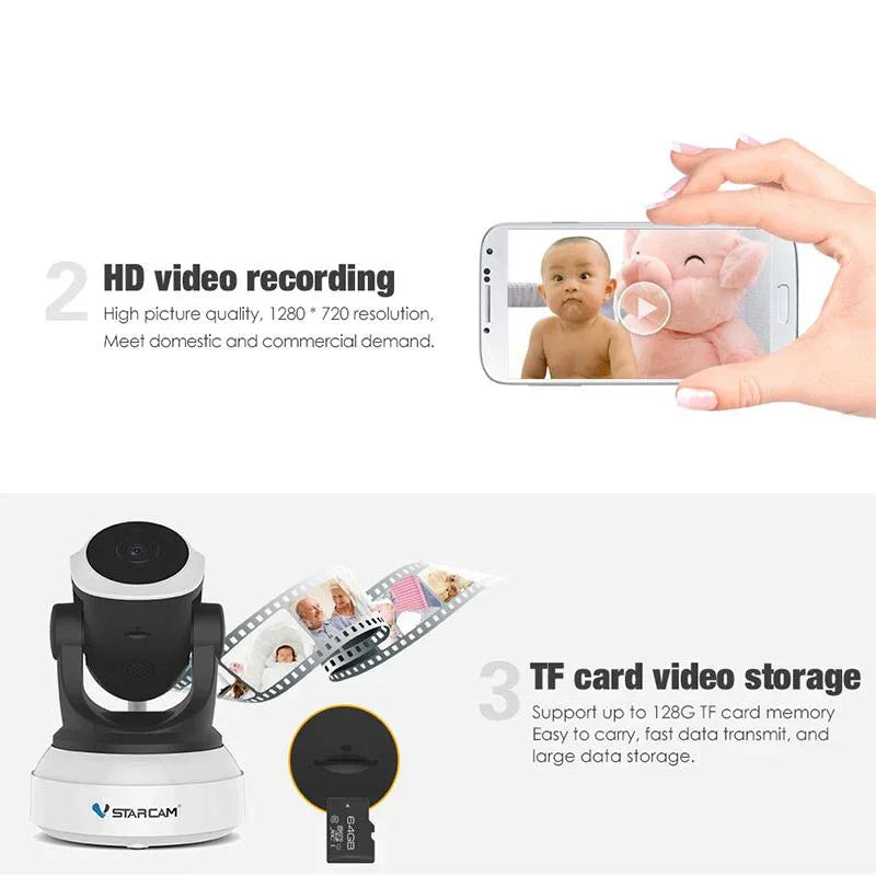 VStarcam HD Indoor Wireless 720P Security IP Camera: Redefining Home and Office Surveillance - Shello's Creative Boutique