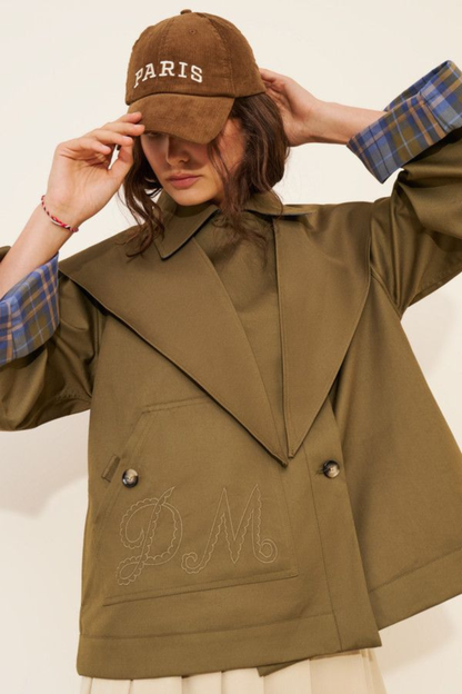 Wendbarer Crop-Trenchcoat – Schicker Lagenlook
