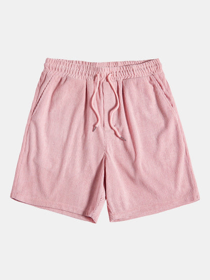 Ethan - Kurzarm Cordhemd Mit Knöpfen Und Shorts Set