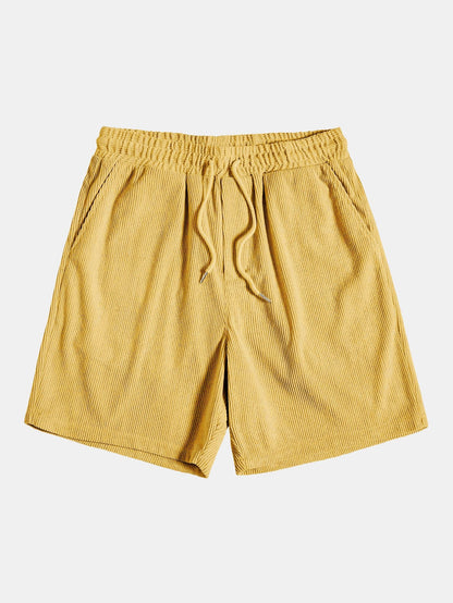 Ethan - Kurzarm Cordhemd Mit Knöpfen Und Shorts Set