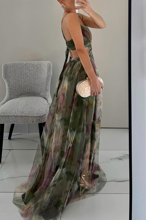 Giselle – Maxi Abito Incantevole con Stampa Floreale