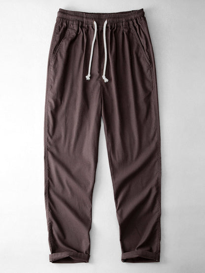 Valeriox  – Geometrisches Jacquard Hemd Und Leinenhose Set