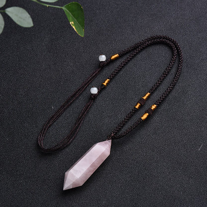 Amethyst Pendant Necklace – Natural Crystal Design with Elegant Adjustable Chain