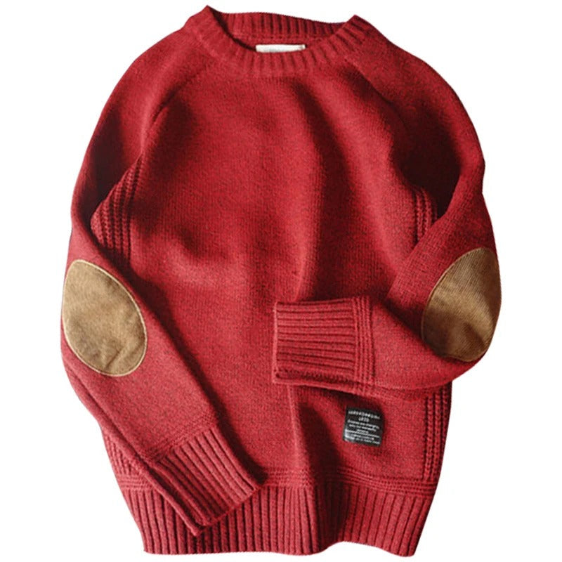 Tom Hollinger | Grobstrickpullover mit Ellenpatches