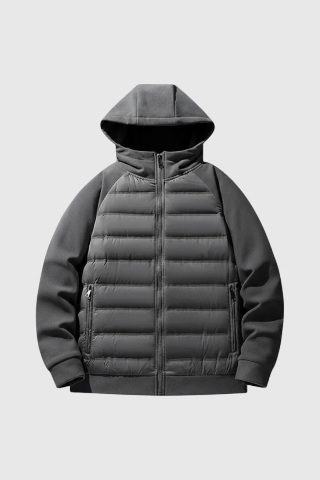 Løs pasform hættejakke med dun - Koksgrå - Jakker - Valmont Wear