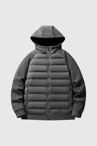 Løs pasform hættejakke med dun - Koksgrå - Jakker - Valmont Wear