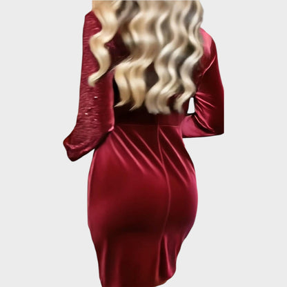 Isla | Shimmer Draped Party Dress