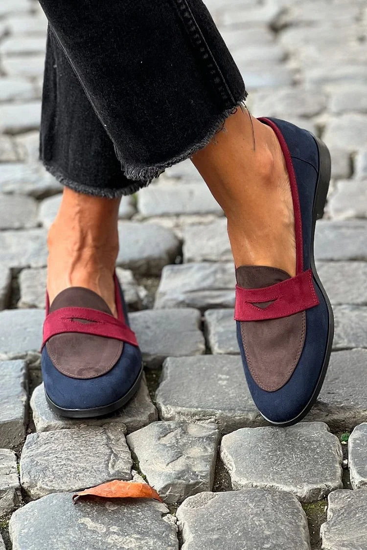 Mocassins à bout rond pour femme – À talons bas, pour le bureau et au quotidien