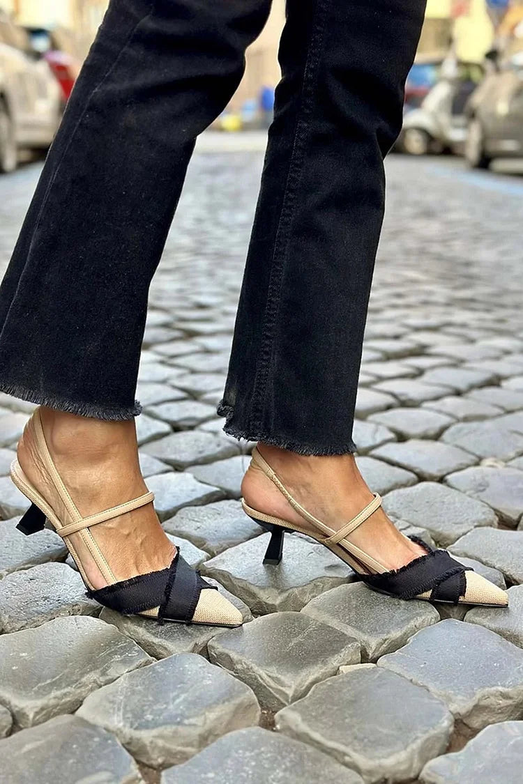 LOW HEEL SLINGBACK SANDAL